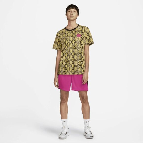 Nike Fly Basketball Spin Ball Snake Print Tee Black Yellow Pink NWT S - Picture 3 of 9